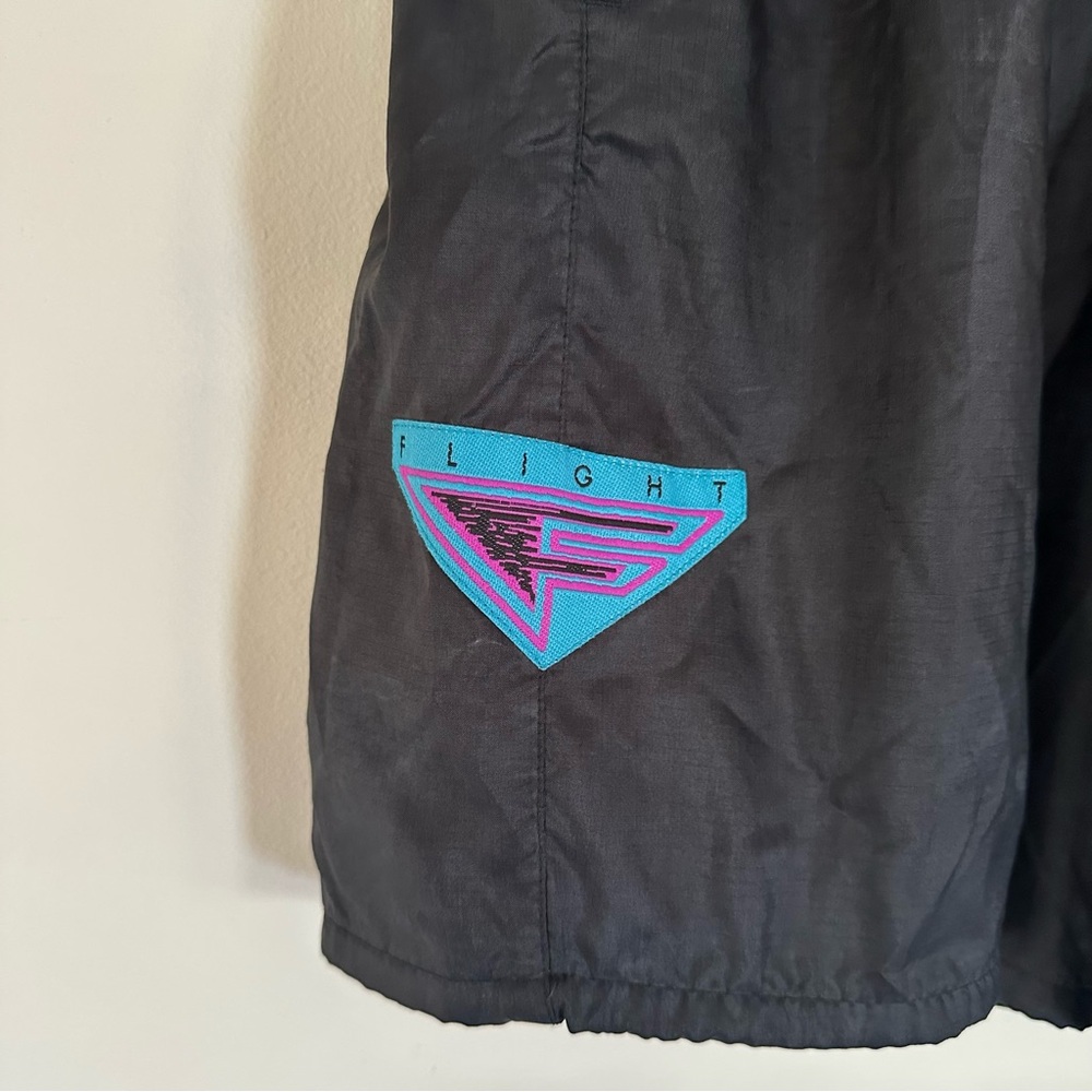 Vintage Nike Flight Nylon Shorts Black Large - Picture 3 of 6
